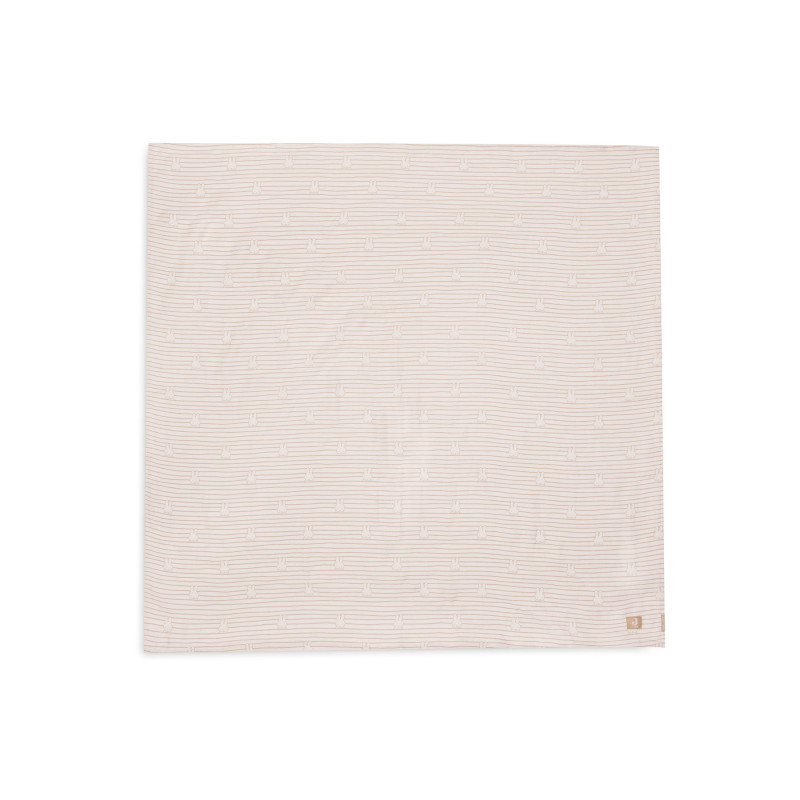 Lange Gaze de Coton Large 115x115cm Miffy Stripe - Biscuit - 2 Unités