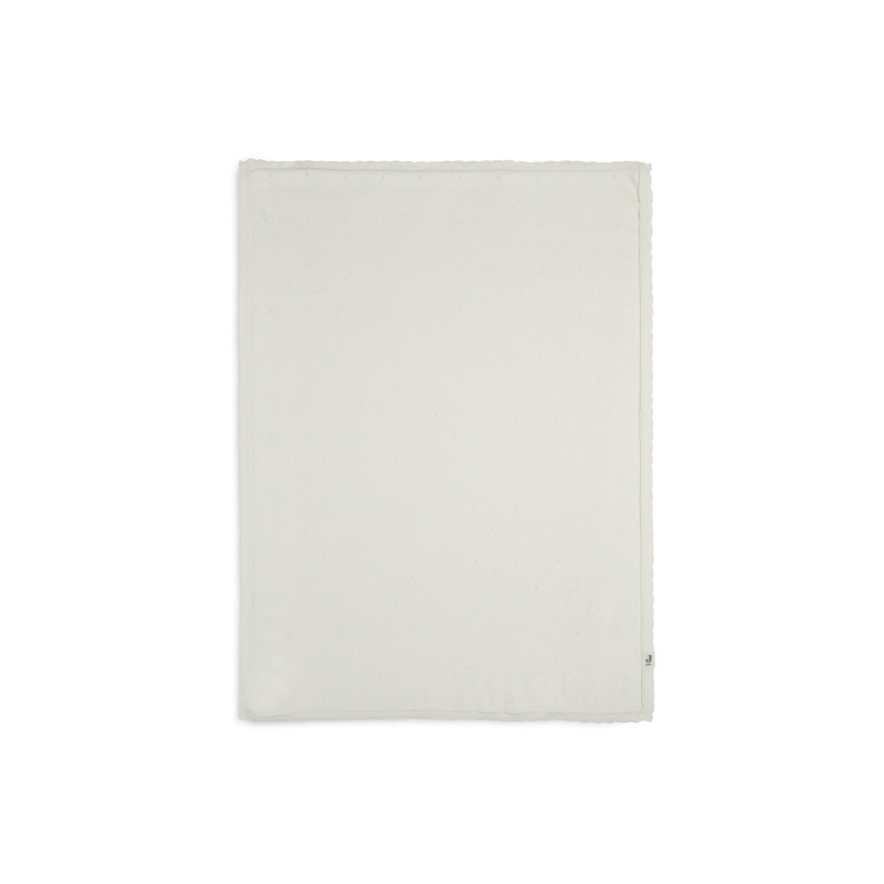 Couverture Lit de Bébé 100x150cm Pointelle - Ivory - GOTS