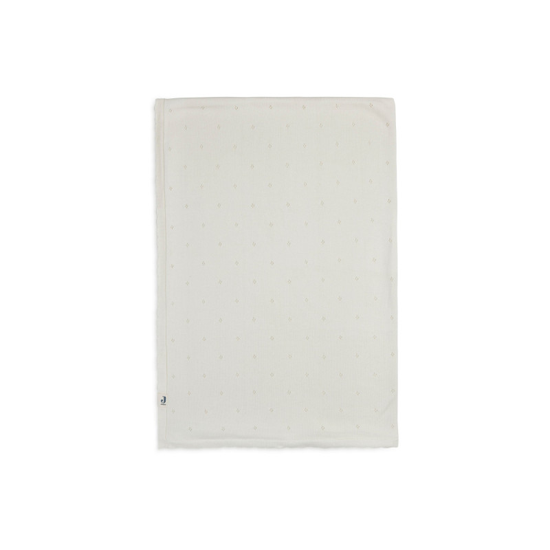 Couverture Lit de Bébé 100x150cm Pointelle - Ivory - GOTS
