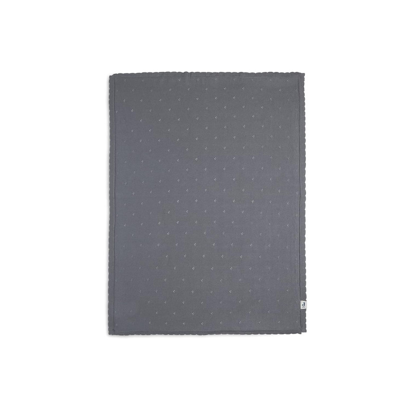 Couverture Lit de Bébé 100x150cm Pointelle - Storm Grey - GOTS