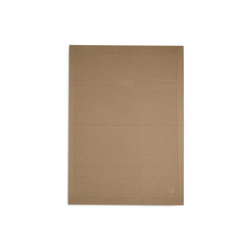 Couverture Lit de Bébé 100x150cm Pure Knit - Biscuit - GOTS