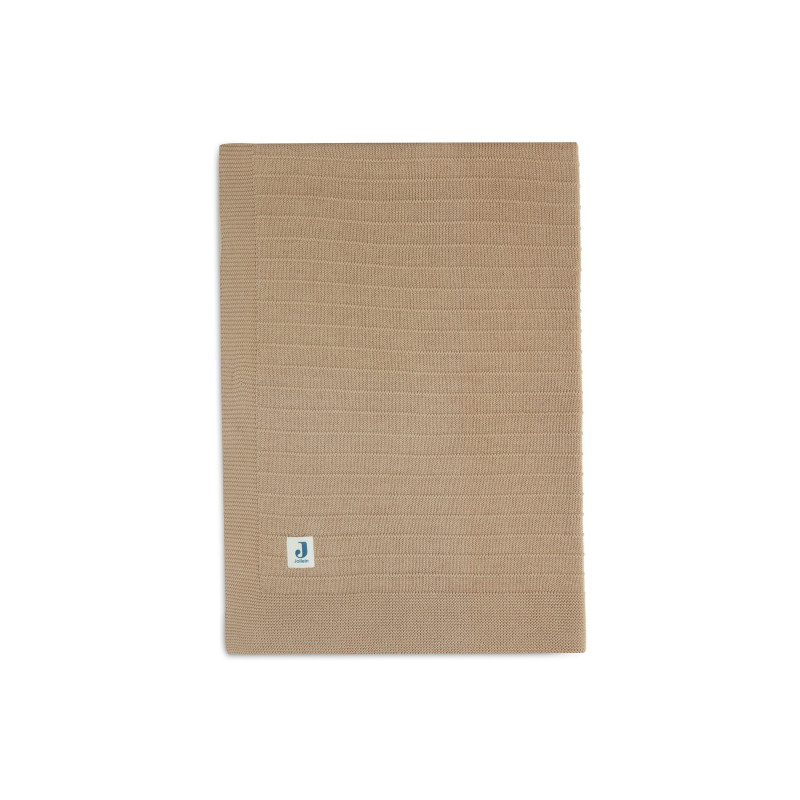 Couverture Lit de Bébé 100x150cm Pure Knit - Biscuit - GOTS