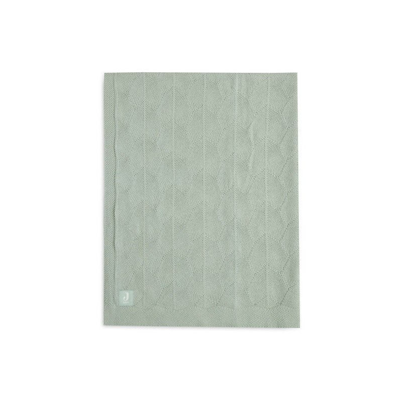 Couverture Lit de Bébé 100x150cm Shell Knit - Sea Foam - GOTS