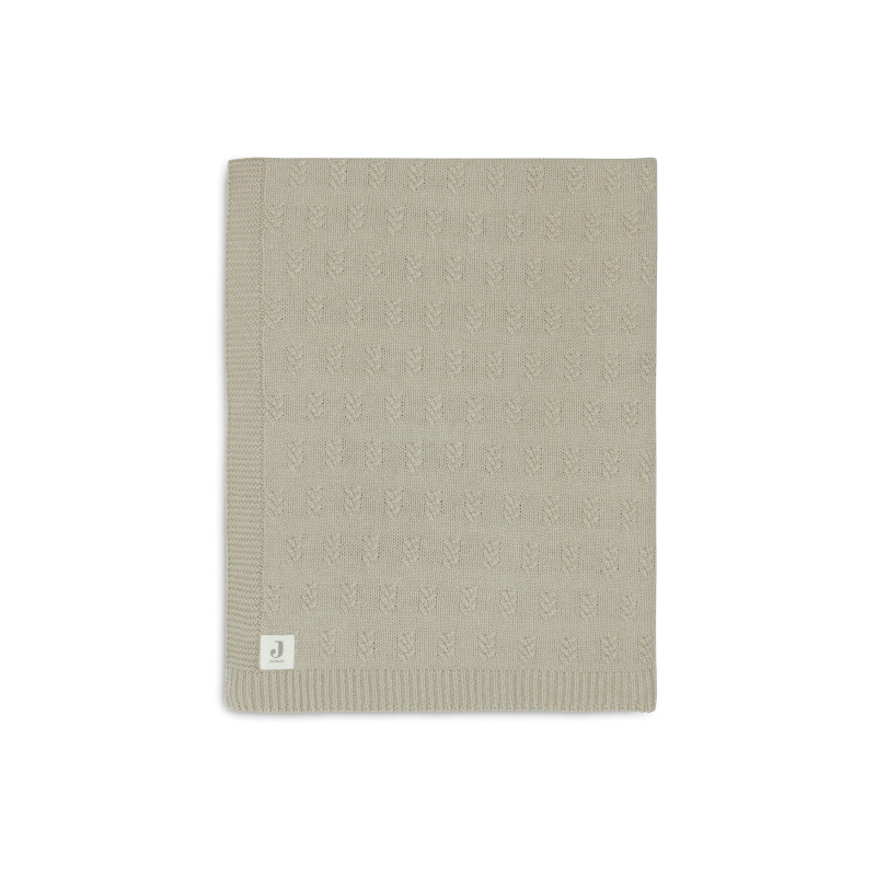 Couverture Lit de Bébé 100x150cm Grain knit - Olive Green