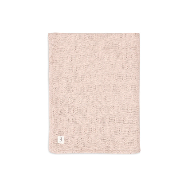 Couverture Berceau 75x100cm Grain Knit - Wild Rose/Velvet