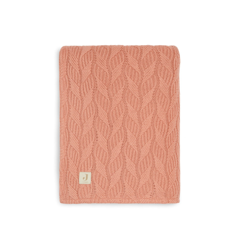 Couverture Lit de Bébé 100x150cm Spring Knit - Rosewood/Fleece