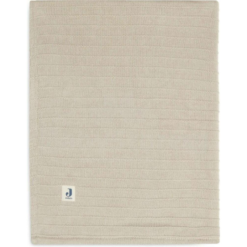 Couverture Lit de Bébé 100x150cm Pure Knit - Nougat/Velvet - GOTS