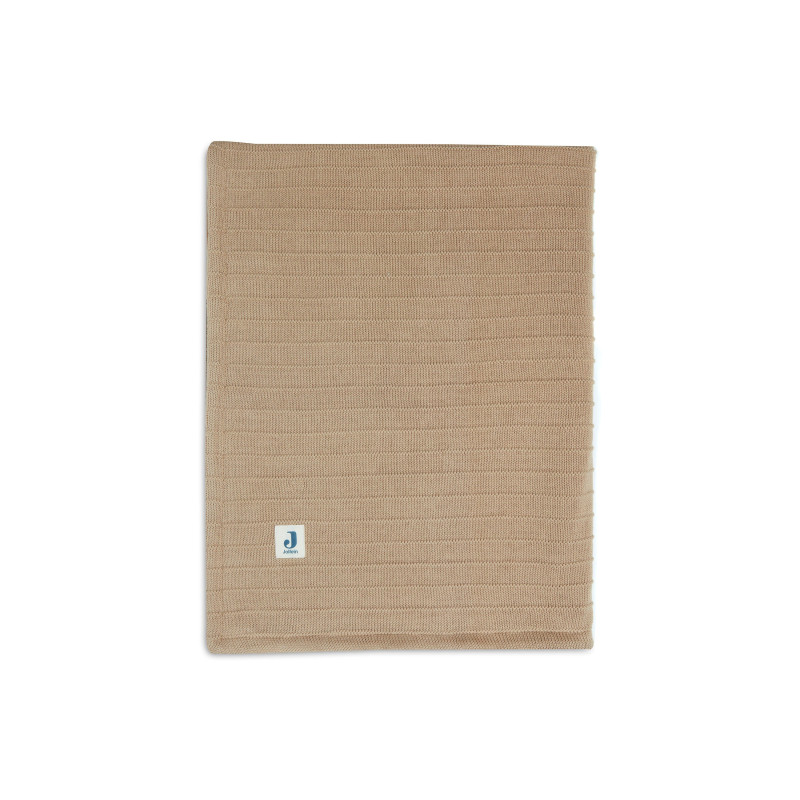 Couverture Lit de Bébé 100x150cm Pure Knit - Biscuit/Velvet - GOTS