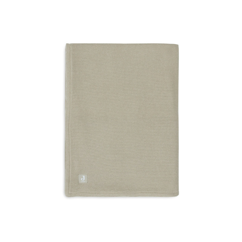 Couverture Lit de Bébé 100x150cm Basic Knit - Olive Green/Fleece