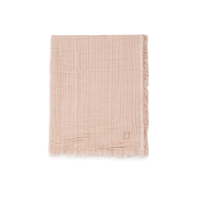 Couverture Berceau 75x100cm Fringe Moonstone/Ivory - GOTS