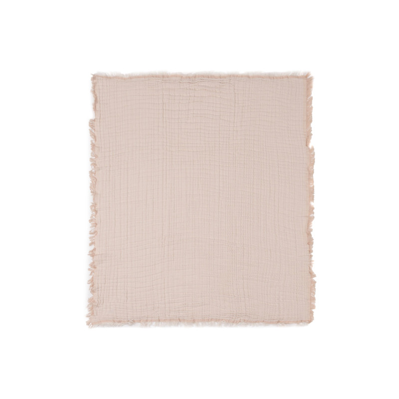 Couverture Lit de Bébé 120x120cm Fringe Moonstone/Ivory - GOTS