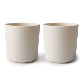 Lot de 2 gobelets Mushie Ivoire