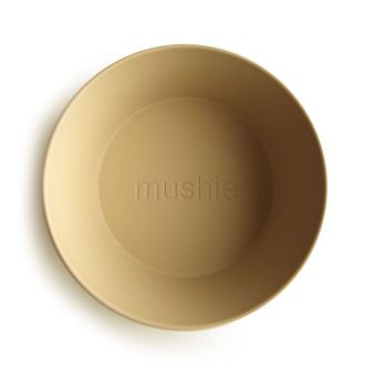 Lot de 2 bols ronds Mushie Mustard