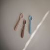 Lot de 2 cuillères bébé silicone Mauve / Gris