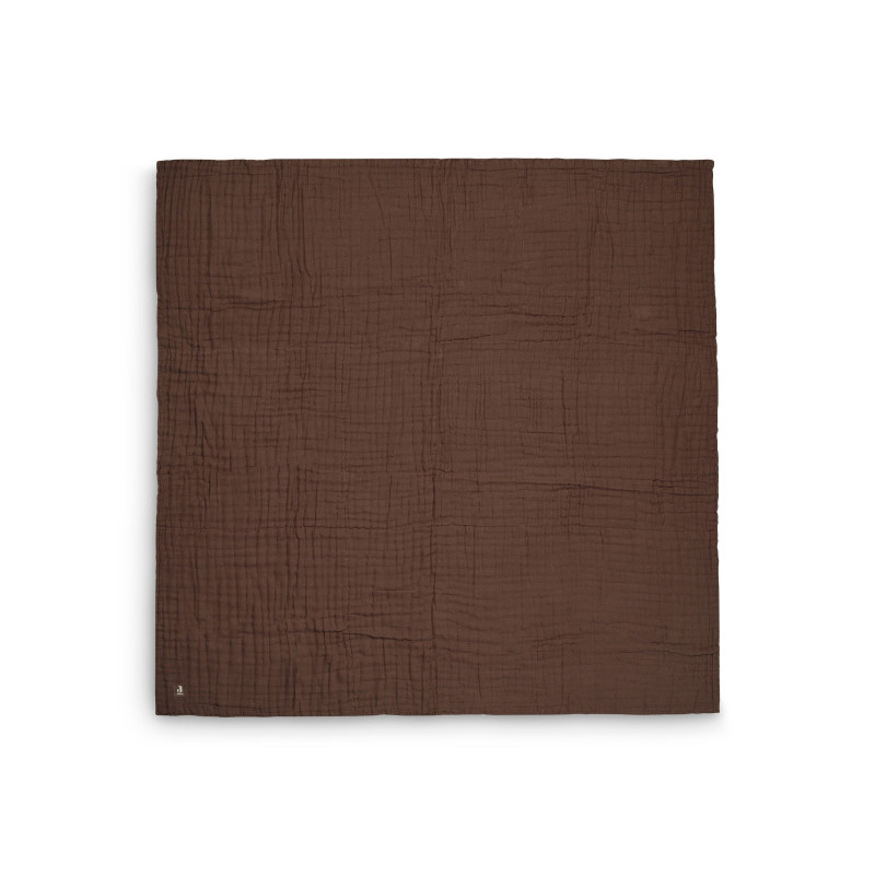 Couverture Lit de Bébé Wrinkled Coton 120x120cm - Chestnut