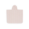 Poncho de Bain Stripe Éponge - Wild Rose - GOTS