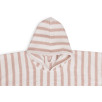Poncho de Bain Stripe Éponge - Wild Rose - GOTS