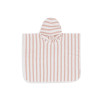 Poncho de Bain Stripe Éponge - Wild Rose - GOTS