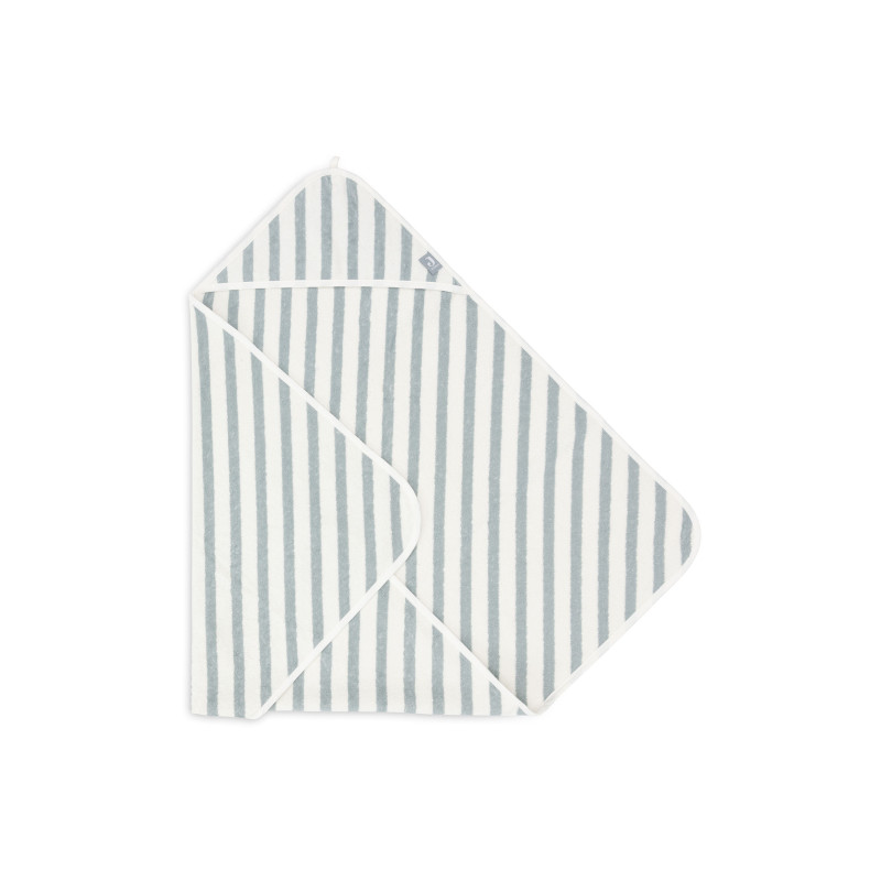 Cape de bain Éponge 75x75cm Stripe - Sea Green - GOTS