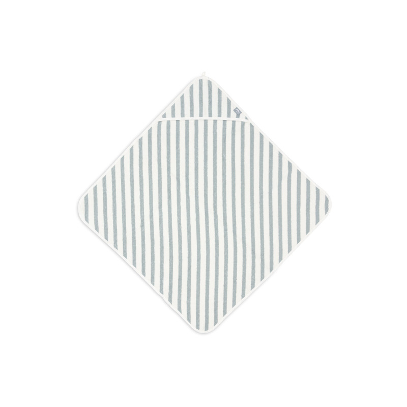 Cape de bain Éponge 75x75cm Stripe - Sea Green - GOTS