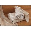 Lange Gaze de Coton Large 115x115cm Dotted - Nougat - GOTS