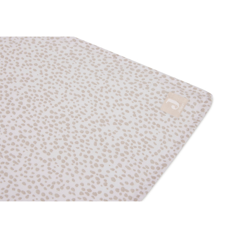 Lange Gaze de Coton Large 115x115cm Dotted - Nougat - GOTS