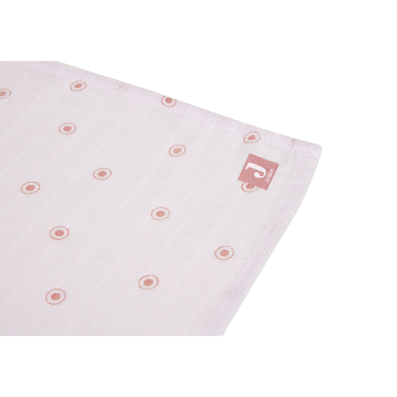 Lange Gaze de Coton Large 115x115cm Halo - Rosewood - GOTS