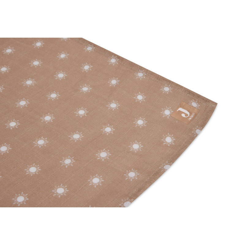 Lange Gaze de Coton Large 115x115cm Sun - Biscuit - GOTS