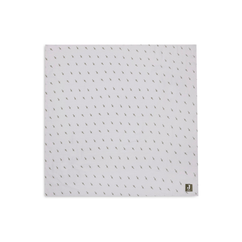 Lange Gaze de Coton Large 115x115cm Olive - Leaf Green - GOTS