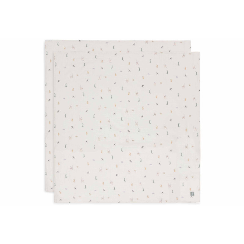 Lange Gaze de Coton Large 115x115cm - Jungle Jambo - 2 Unités