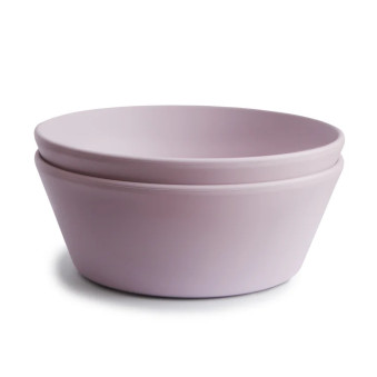 Lot de 2 bols ronds Mushie Soft Lilac