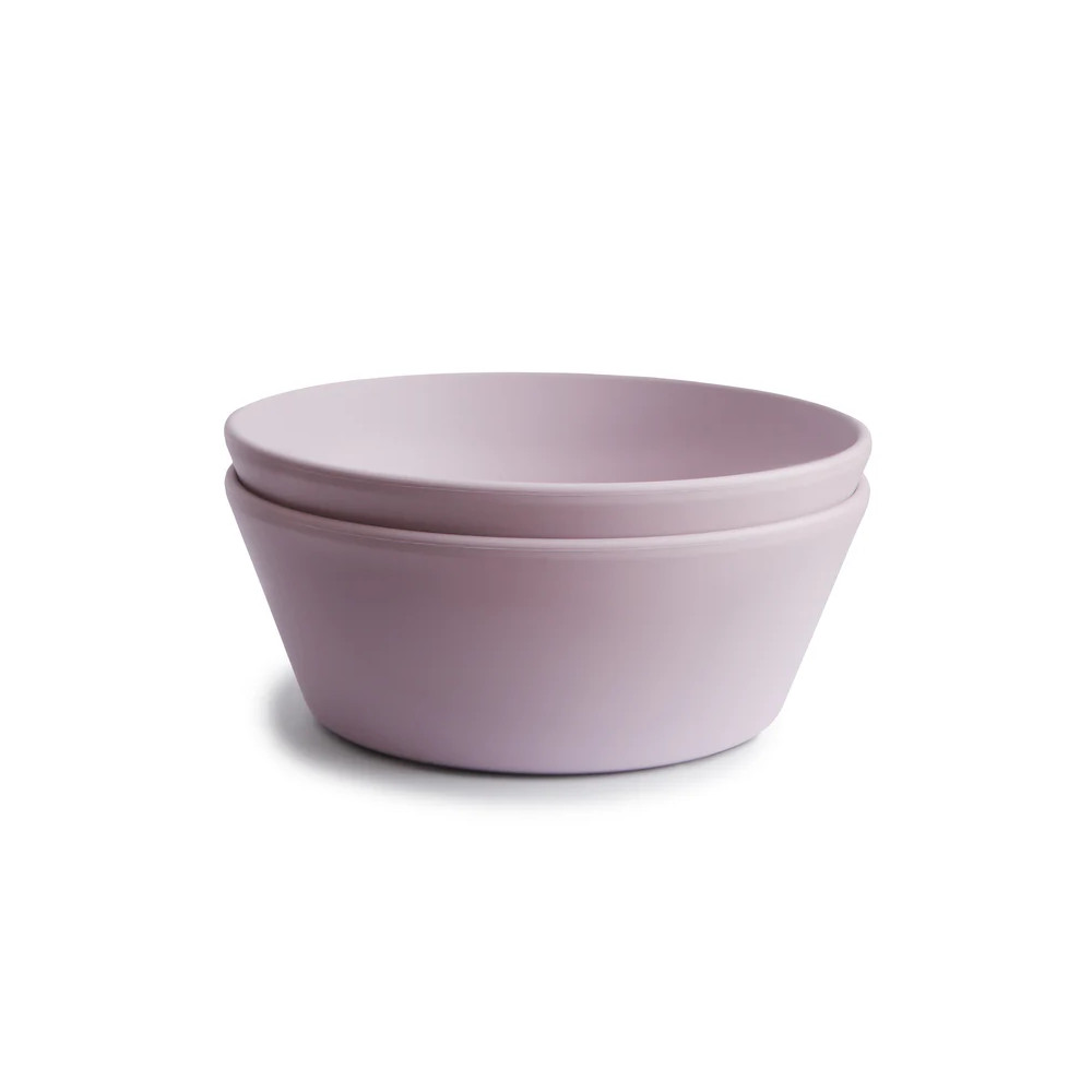 Lot de 2 bols ronds Mushie Soft Lilac