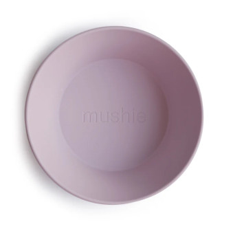 Lot de 2 bols ronds Mushie Soft Lilac