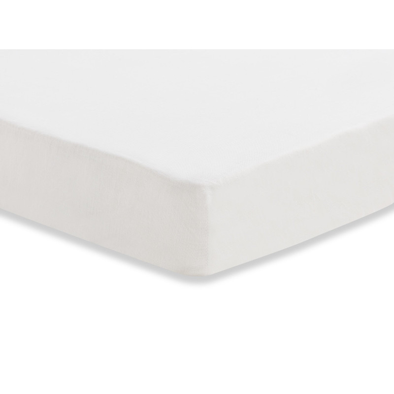 Drap-housse tissu Coton 70x140cm - Blanc
