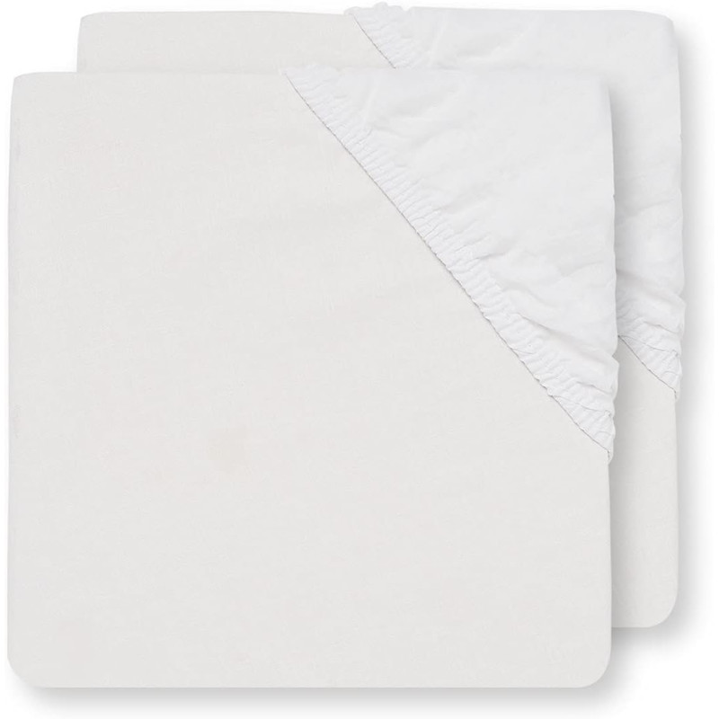 Drap-housse tissu Coton 40x90cm - Blanc