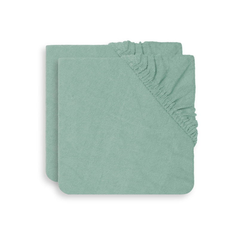 Housse matelas à Langer Éponge 75x85cm - Ash Green - 2 Unités