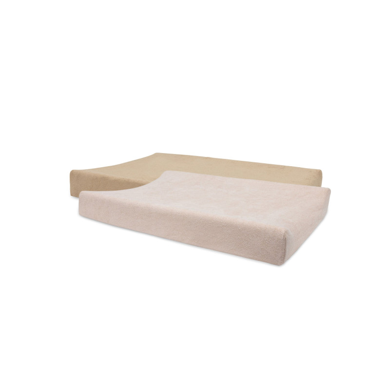 Housse matelas à Langer Éponge 50x70cm - Wild Rose/Biscuit - 2 Unités
