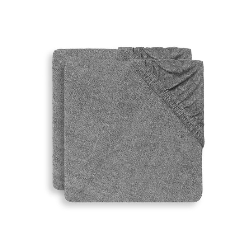 Housse matelas à Langer Éponge 50x70cm - Storm Grey - 2 Unités