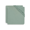 Drap-housse Jersey matelas de parc 75x95cm - Ash Green - 2 Unités