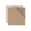 Drap-housse Jersey 60x120cm - Wild Rose/Biscuit - 2 Unités