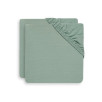Drap-housse Jersey 60x120cm - Ash Green - 2 Unités Drap-housse Jersey 60x120cm - Ash Green - 2 Unités