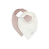 Bavoir Bandana Gaze de Coton - Wild Rose/Oatmeal - 2 Unités
