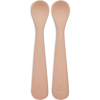 Cuillère souple Silicone Rose Pale (2pcs)
