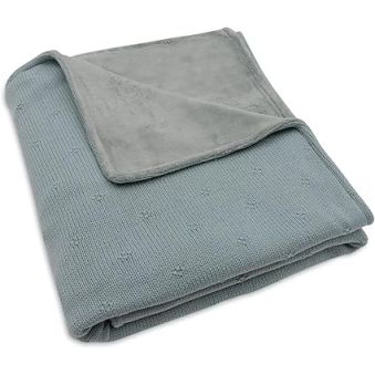 Couverture 100x150cm Cosy Knit - Sea Green/Velvet