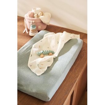 Housse matelas à langer Eponge 50x70cm - Sea Green - 2 Unités