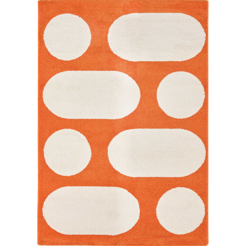 Tapis salon retro Groovy orange 120 X 160 cm