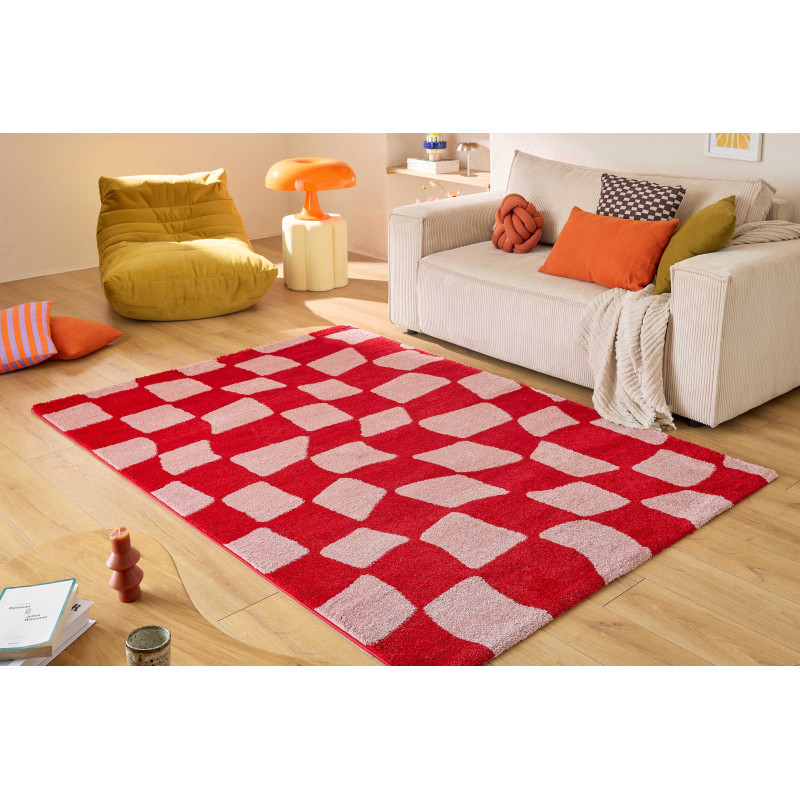Tapis vintage Groovy Rouge 160 X 230 cm