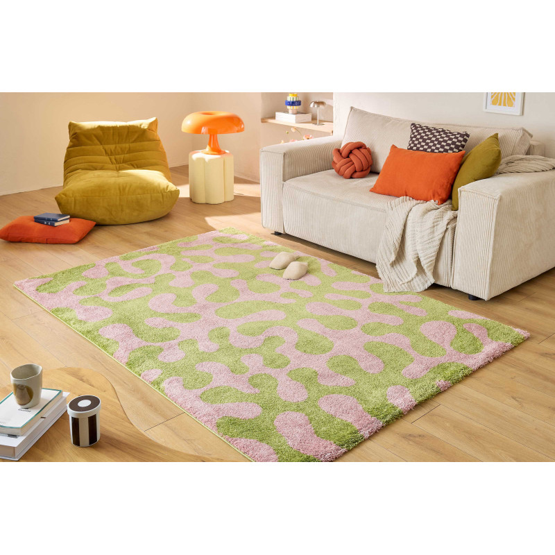 Tapis vintage Groovy Vert 200 X 280 cm