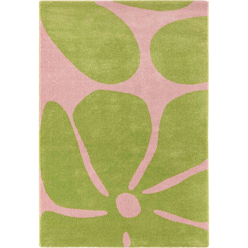 Tapis salon vintage Groovy vert 120 X 160 cm