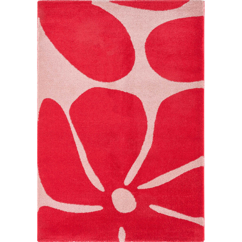 Tapis salon vintage Groovy rouge 120 X 160 cm